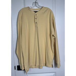 Red Head Thermal Henley Men's XL Outdoor Layering Butter Yellow